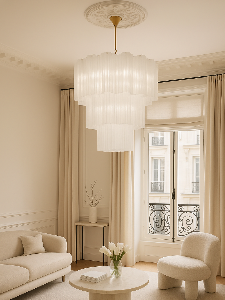 White Forma 52 Chandelier