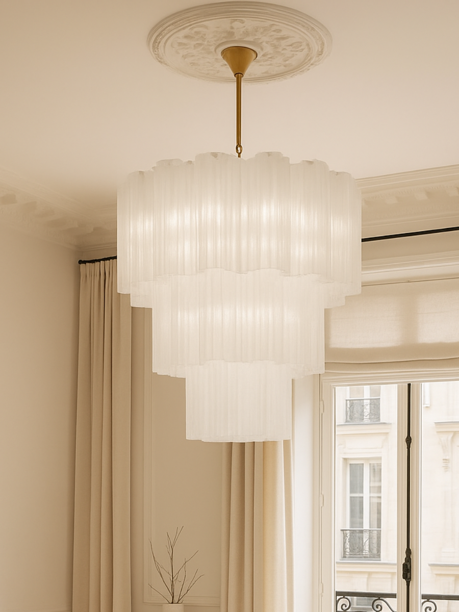 White Forma 52 Chandelier