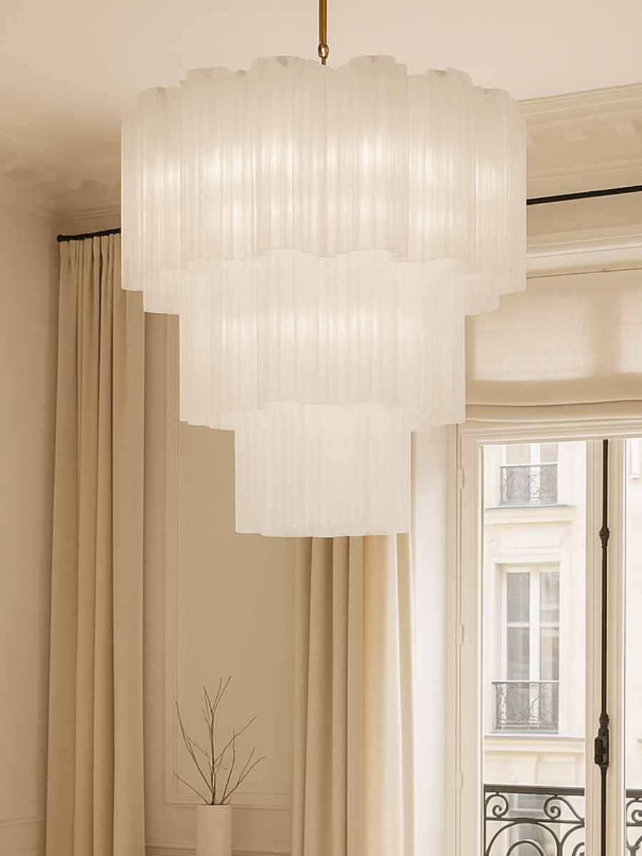 White Forma 52 Chandelier