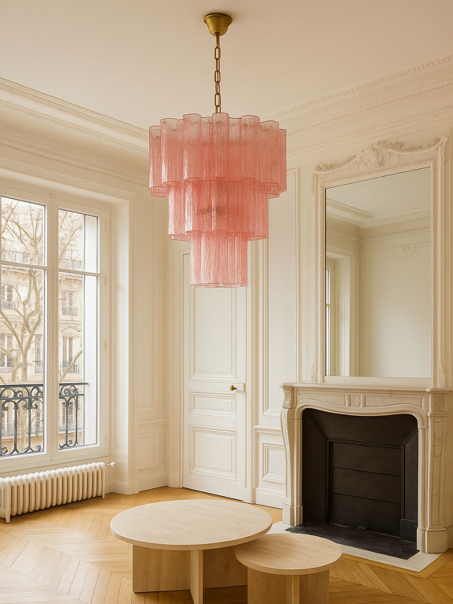 Pink Luce 3-layer Chandelier