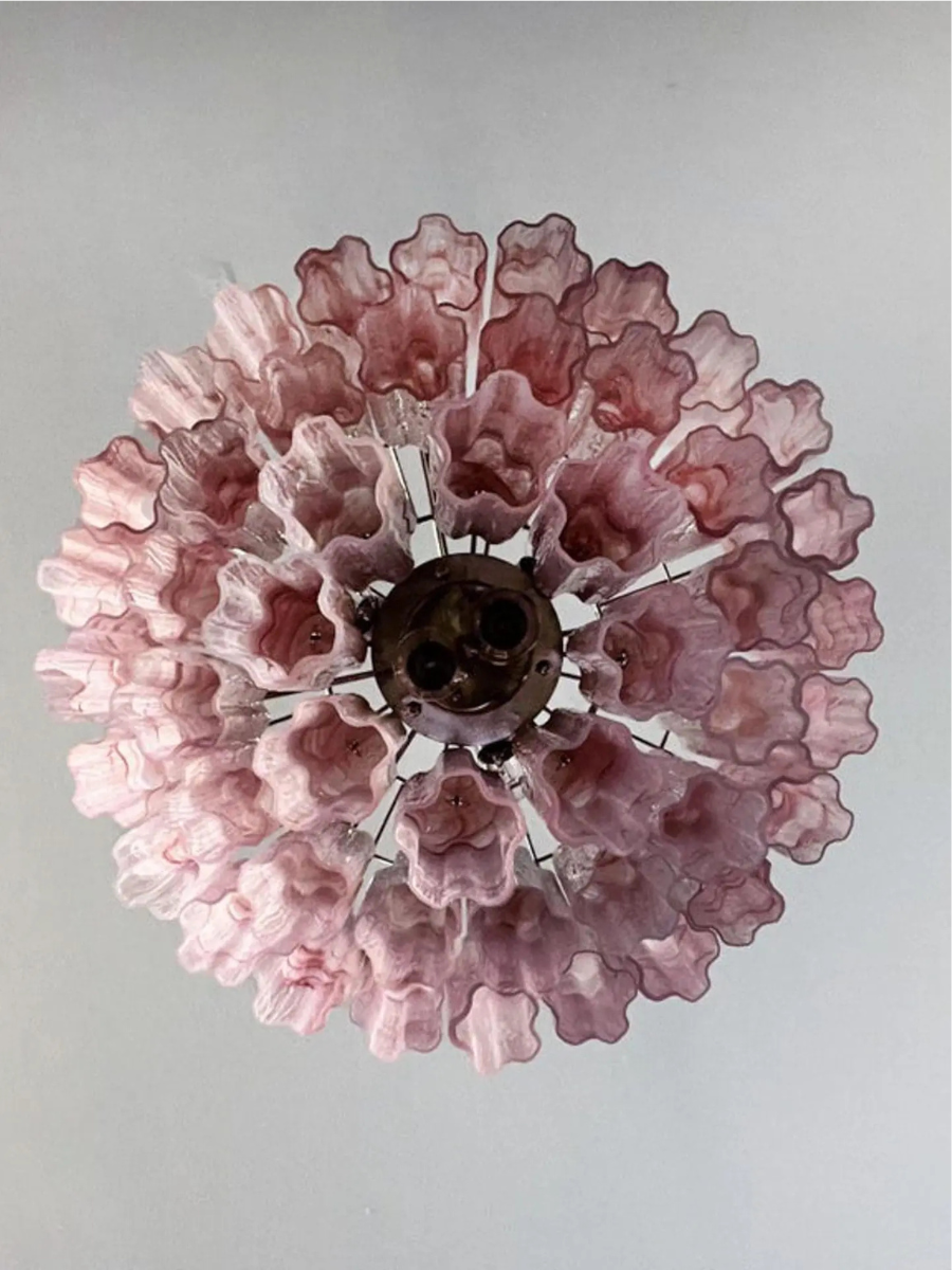 Pink Alabaster Forma 52 Chandelier