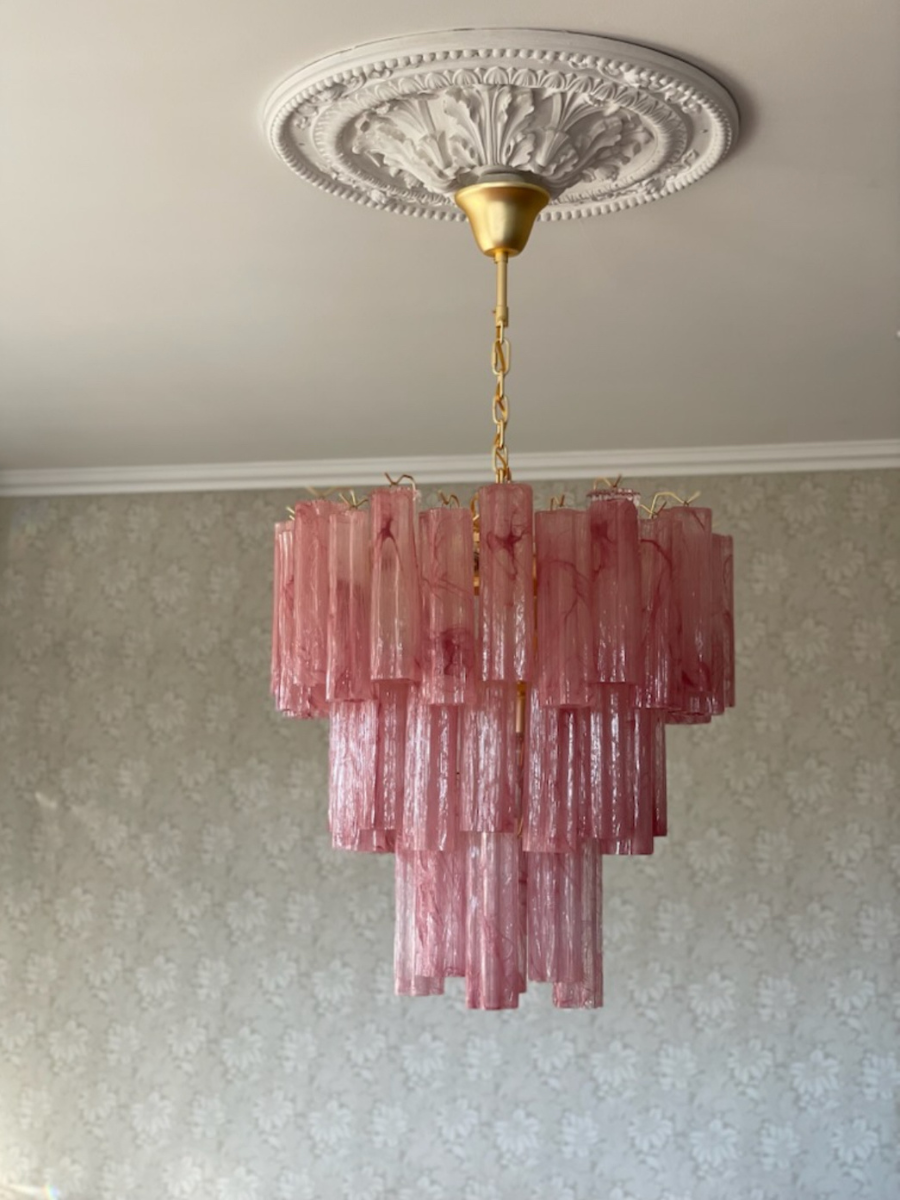 Pink Alabaster Forma 52 Chandelier