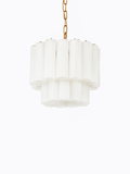 White Forma Duo Chandelier