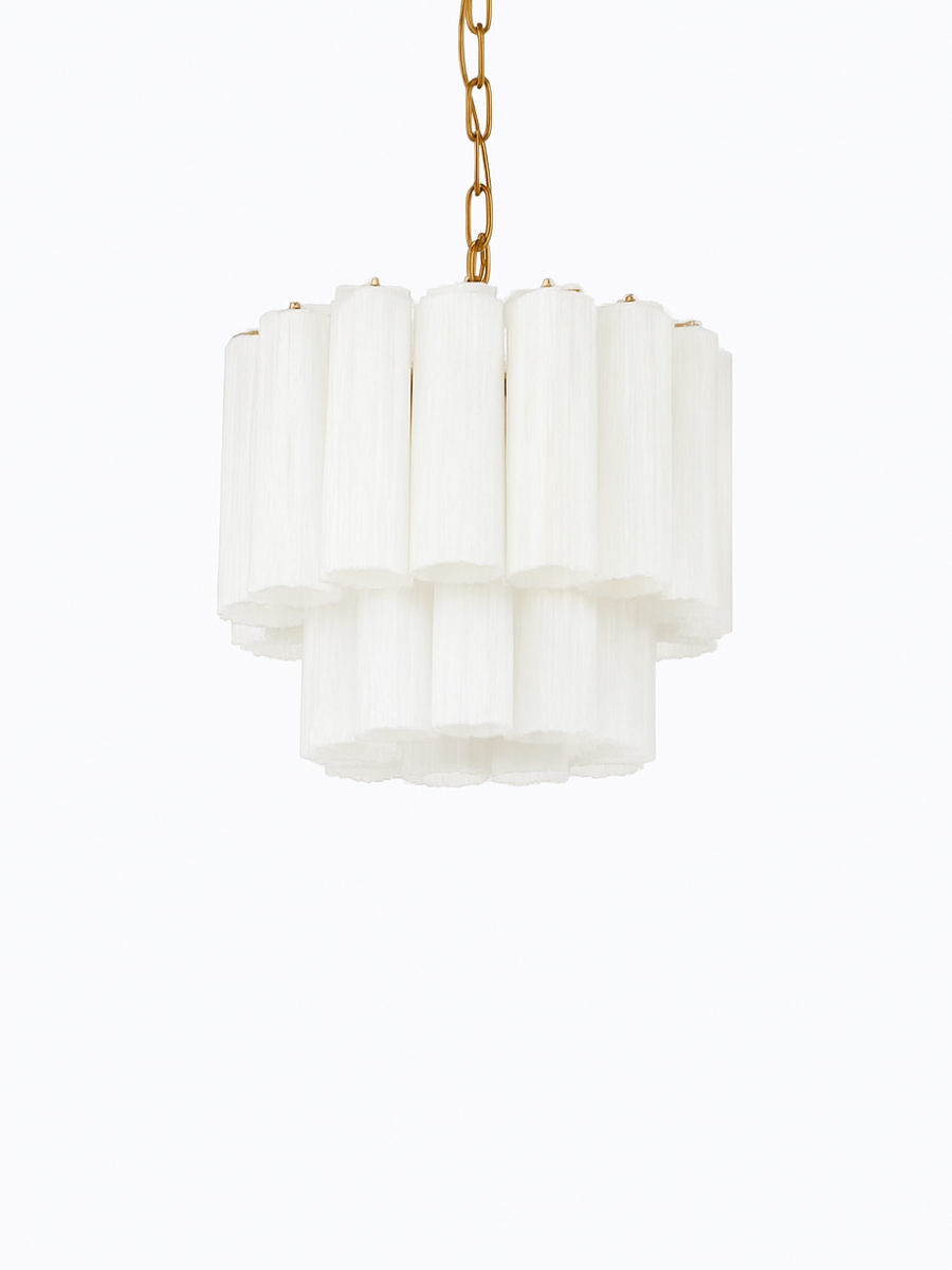 White Forma Duo Chandelier