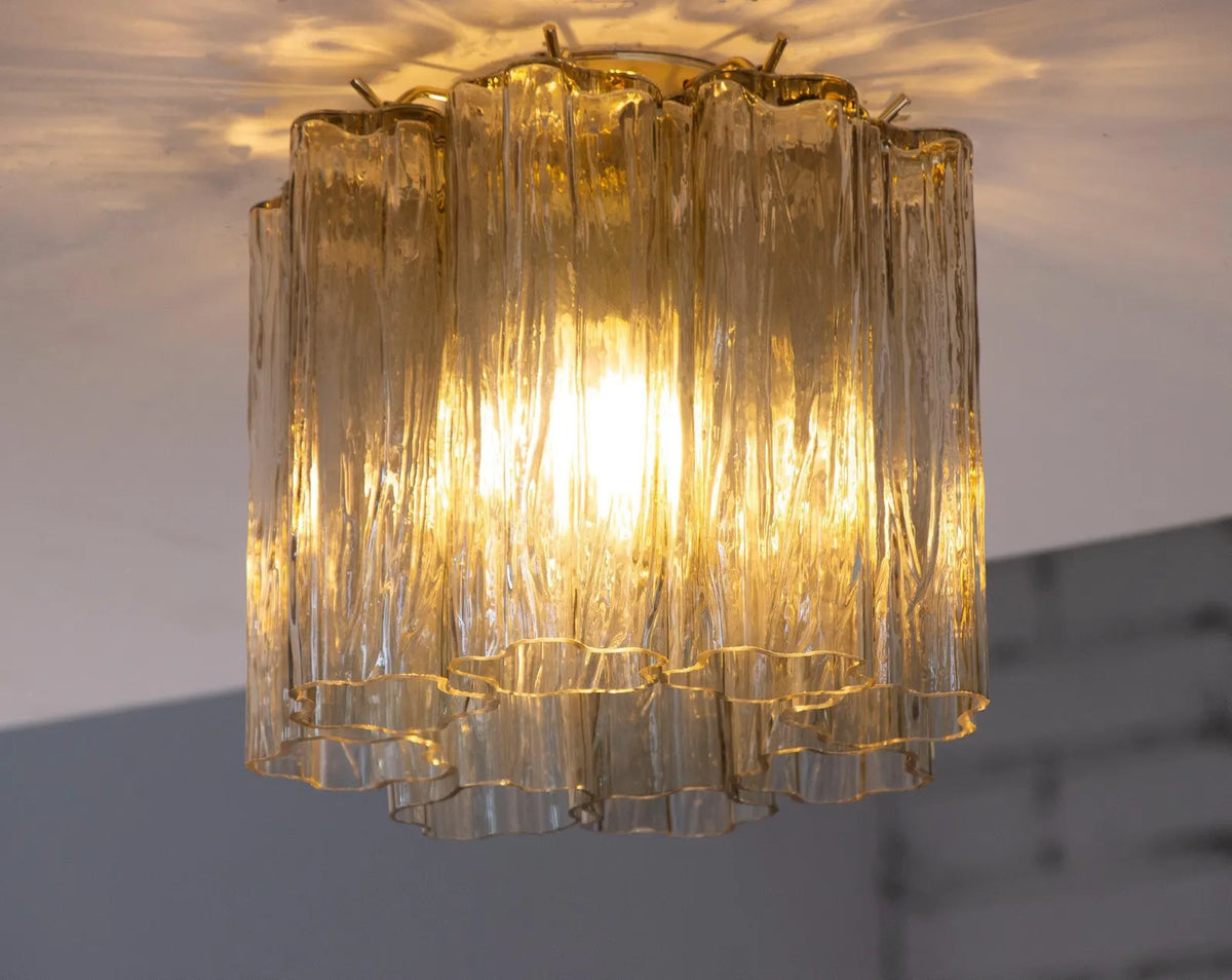 Murano Fume Tronchi Ceiling Lamp 8 Tubes