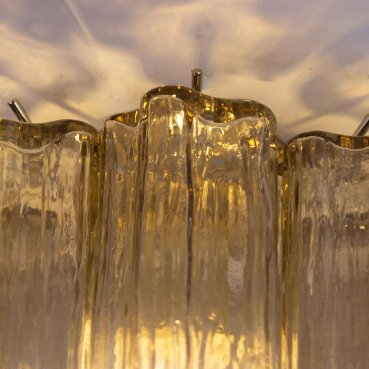 Murano Fume Tronchi Ceiling Lamp 8 Tubes