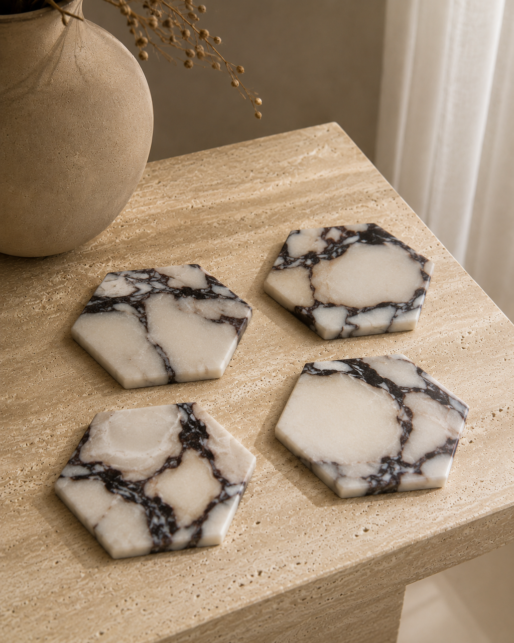 Amarante Hexagon Coasters