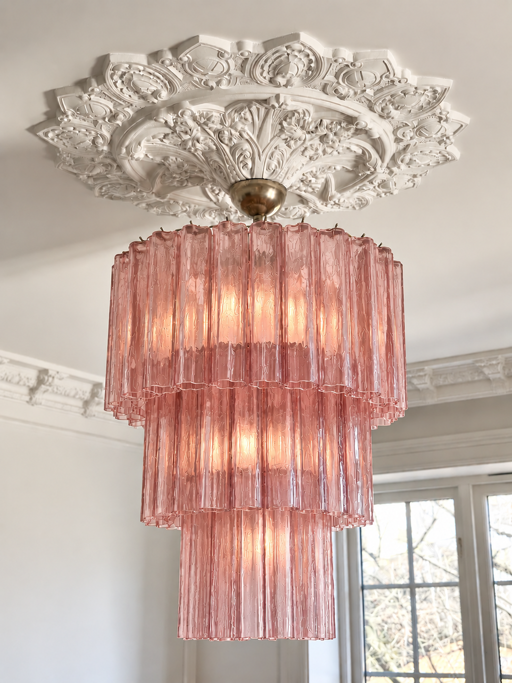 Pink Luce 3-layer Chandelier