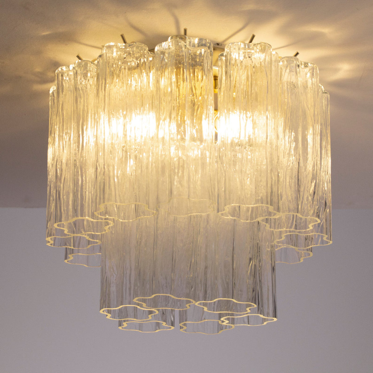 Murano Clear Tronchi Ceiling Lights