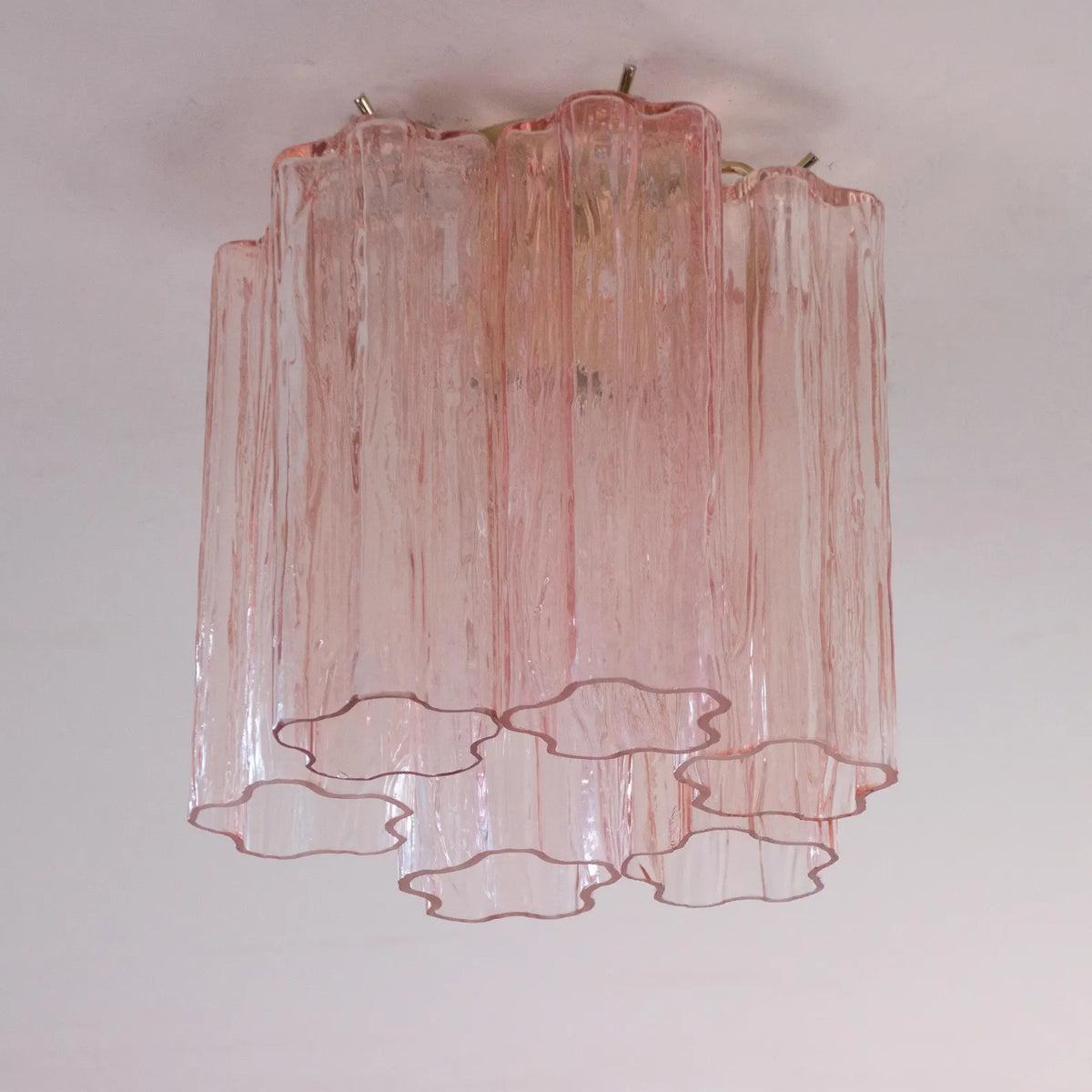 Murano Pink Tronchi Taklampe 6 Tubes