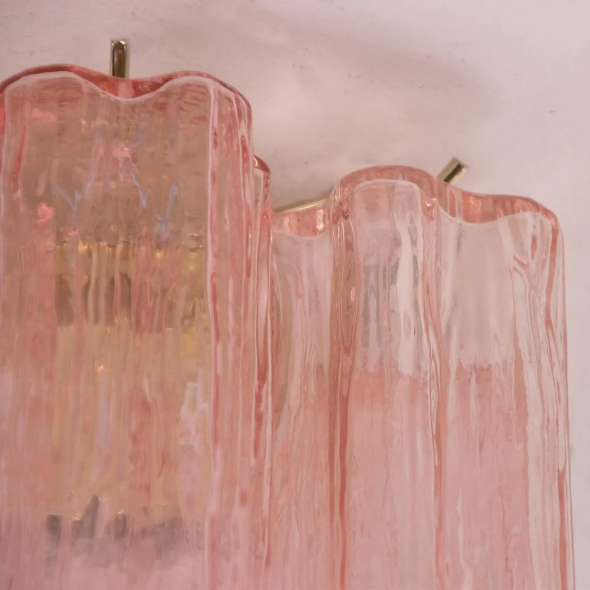 Murano Pink Tronchi Taklampe 6 Tubes