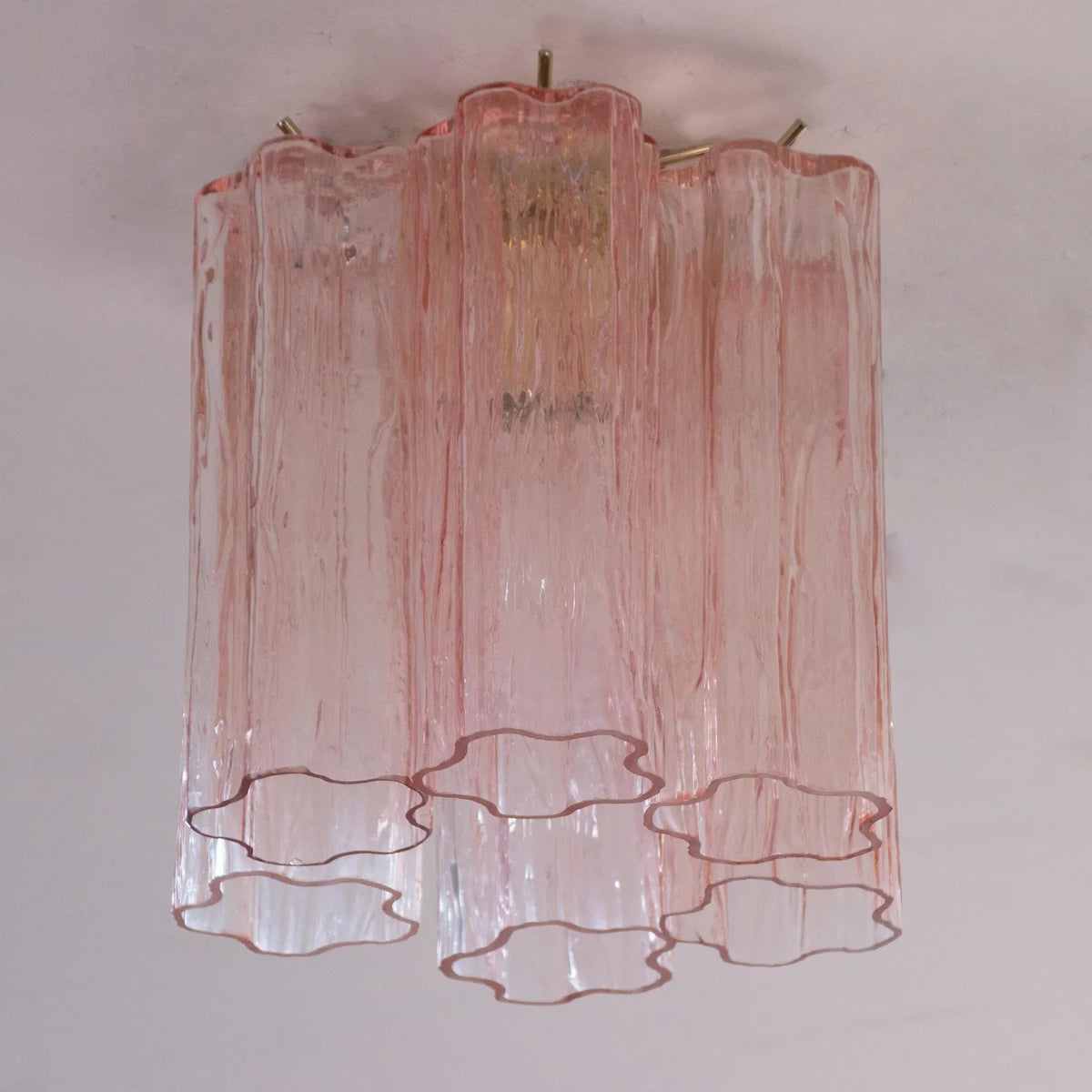 Murano Pink Tronchi Taklampe 6 Tubes